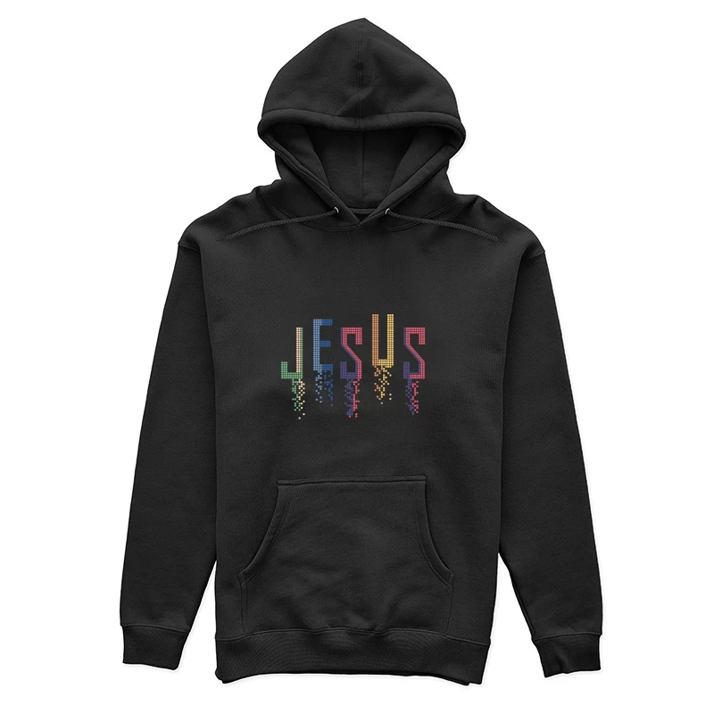 Jesus in Pixelkunst Damen Pullover Hoodie