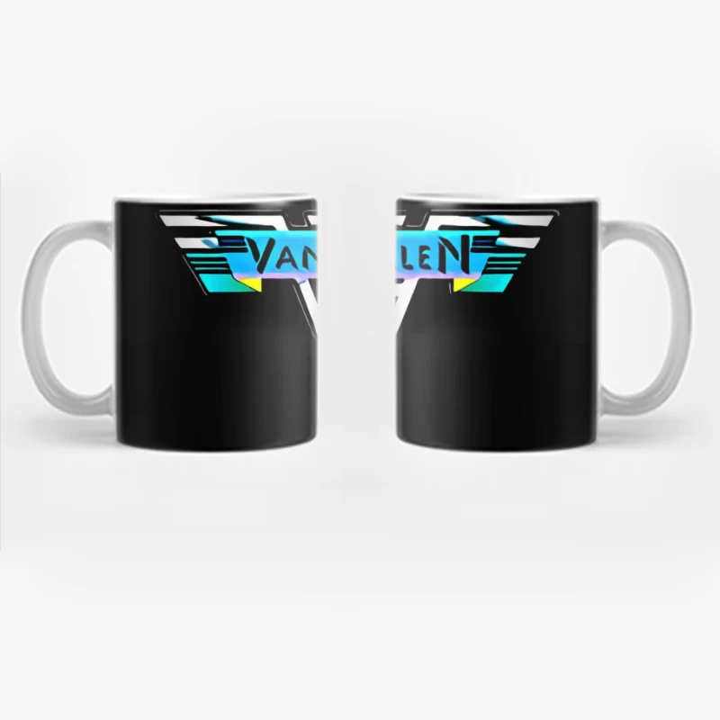 Van Halen Classic Band Logo in Retro 80s Style Coffee Mug