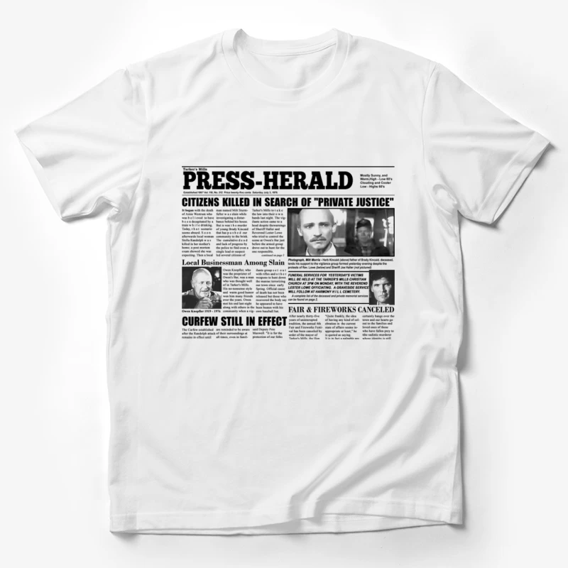 Silver Bullet Newspaper Male T-Shirt