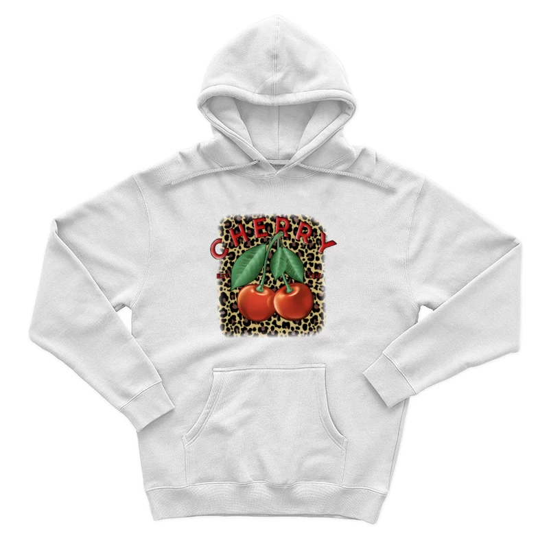 Kirsch-Design mit Leopardenmuster Herren Pullover Hoodie