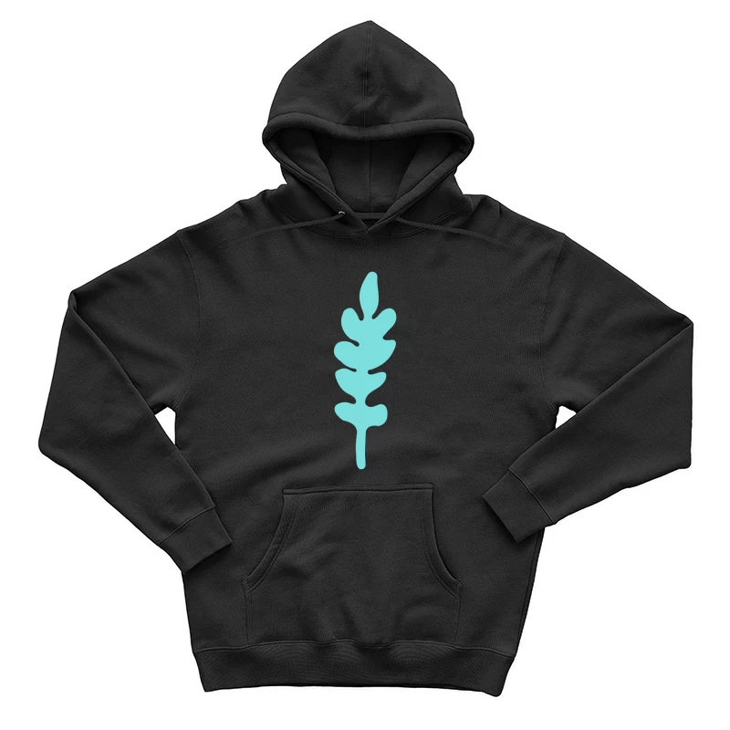 Silhouette de feuille turquoise Homme Sweat à capuche
