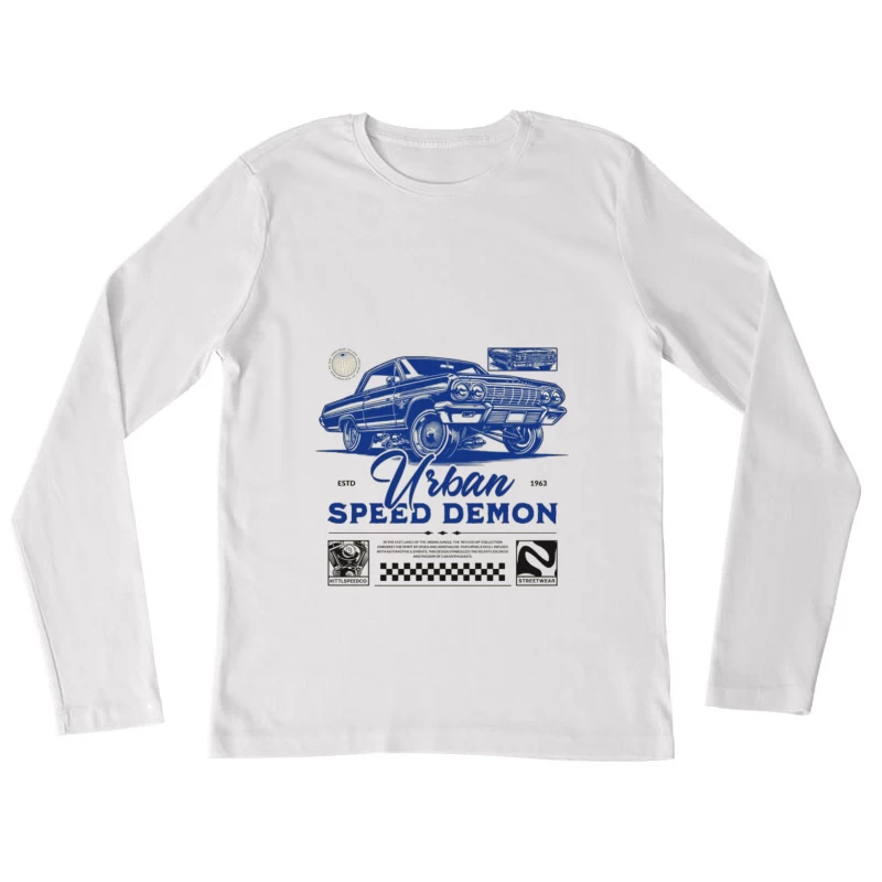 Urbaner Geschwindigkeitsdämon Auto Design Damen Langarm T-Shirt