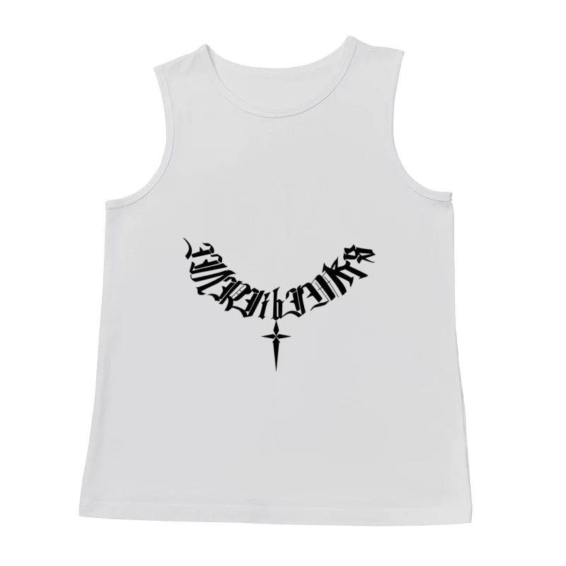 Gotischer Schriftzug mit Dolch Herren Tanktops