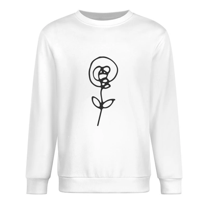 Fleur dessinée à la main Homme Sweat-shirt à enfiler