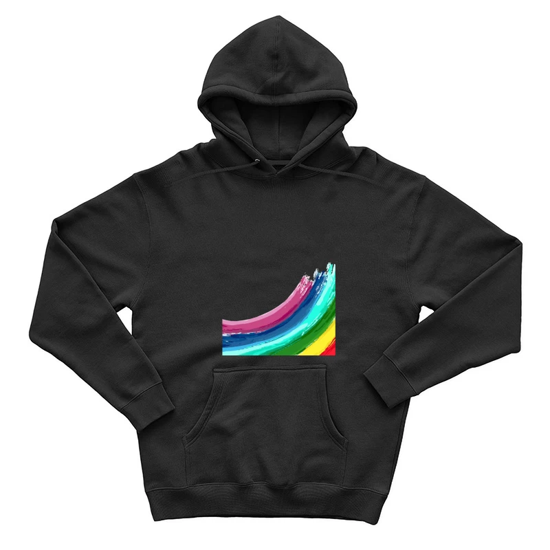 Bunte Pinselstriche auf Schwarz Herren Pullover Hoodie