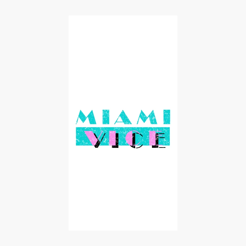 Retro Miami Vice Logo in Neon Colors iPhone Case