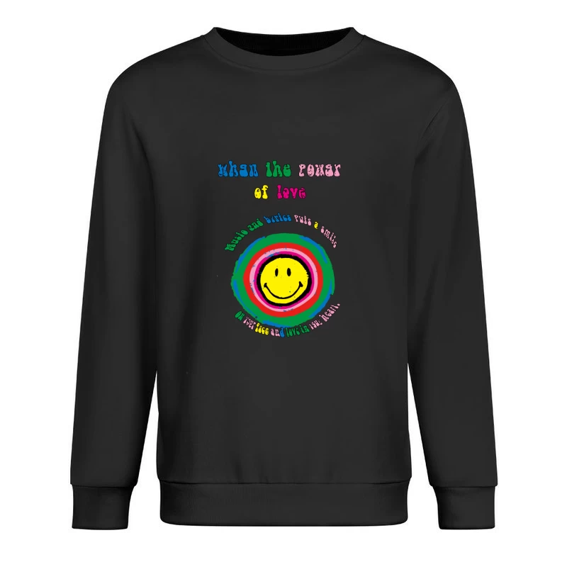 Kraft der Liebe Smile-Design Herren Pullover Sweatshirt