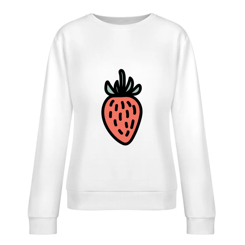 Dessins animés fraise stylisée Femme Sweat-shirt à enfiler