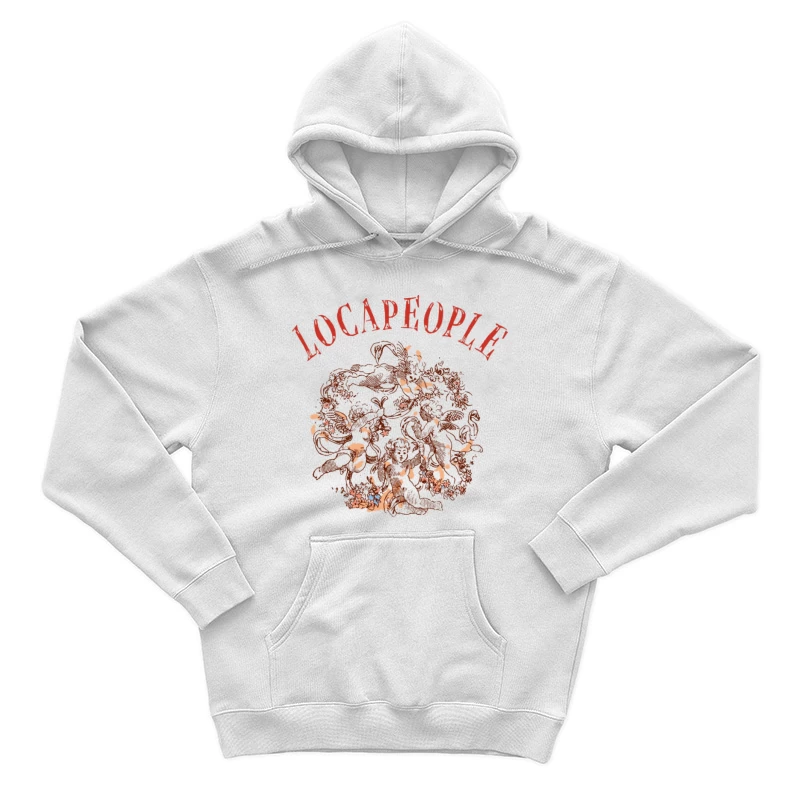 Florales Kunstwerk mit Schriftzug Herren Pullover Hoodie