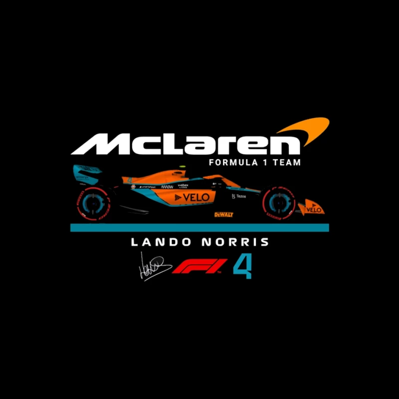 McLaren Formula 1 Racing Car #4 with Gulf-Inspired Livery Pin