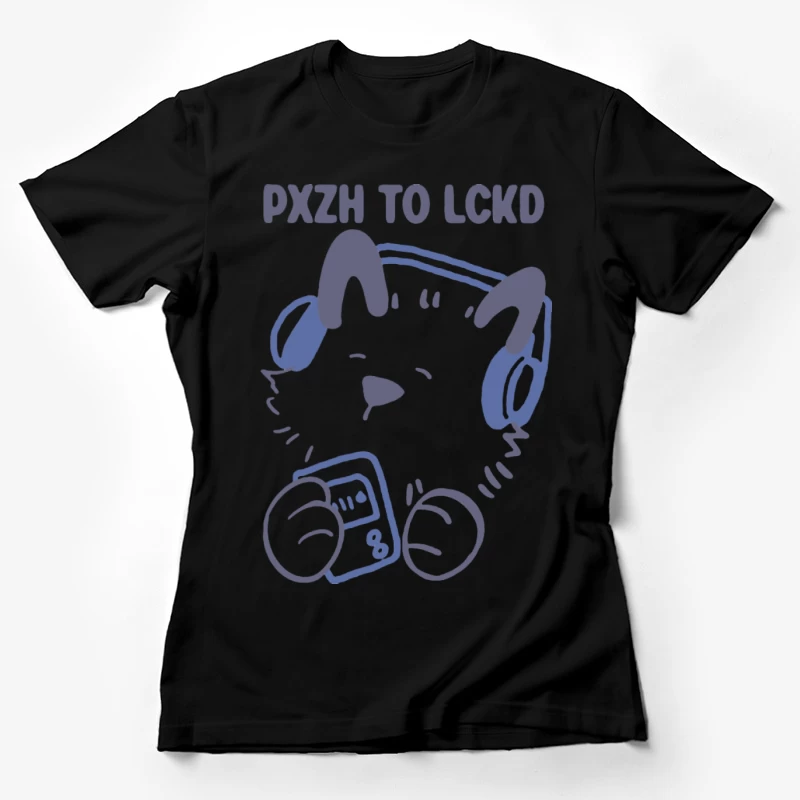 Niedliches Tier mit Kopfhörern Damen T-Shirt