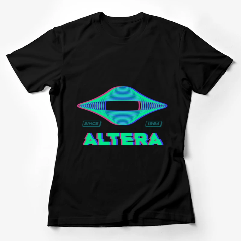 Altera Logo mit neonfarbenem Design Damen T-Shirt