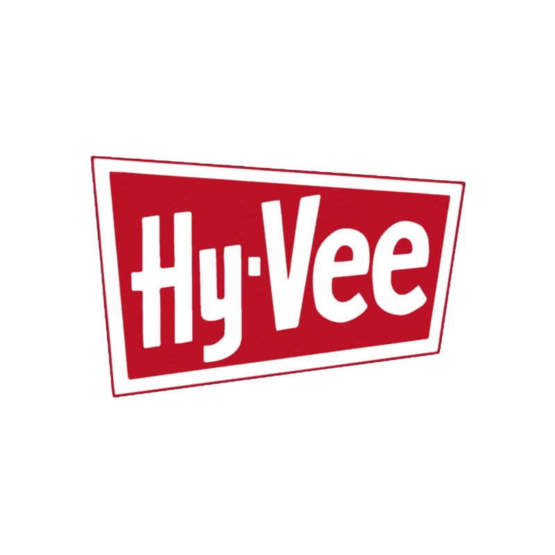 Hy-Vee Supermarket Chain Logo in Red and White Travel Mug