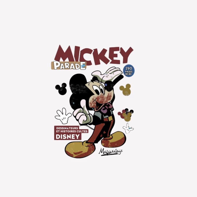 Bande Dessinée de Mickey Mouse Homme T-Shirt