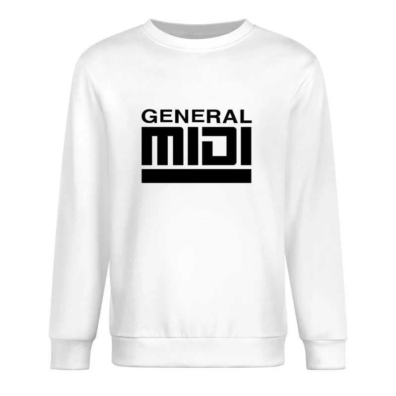 General MIDI Digital Audio Technology Logo Male Pullover Sweatshirt