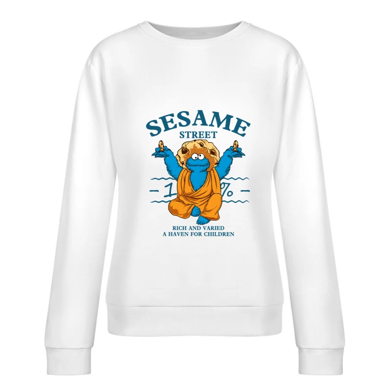 Buddha Keksmonster Omen Damen Pullover Sweatshirt