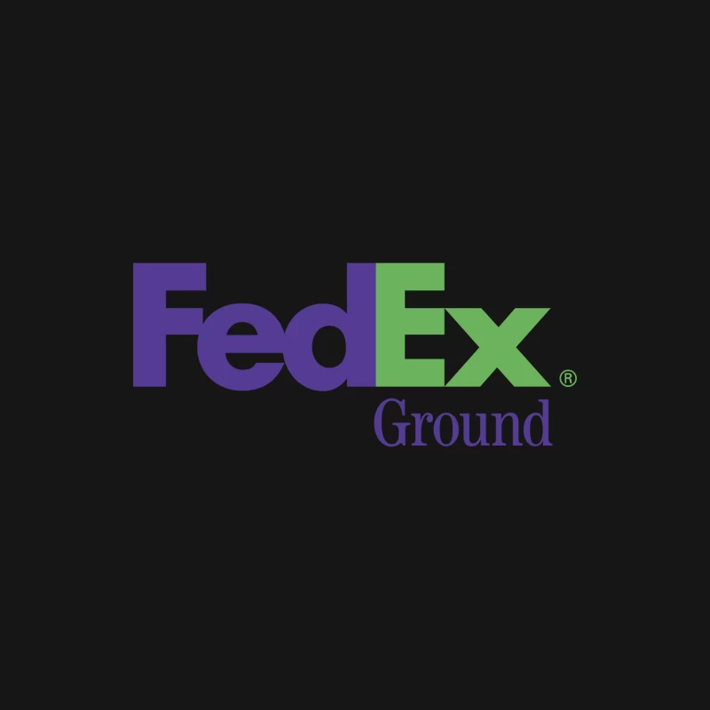 FedEx Ground Corporate Logo - Purple and Green Shipping Company Design Female Long Sleeve T-Shirt