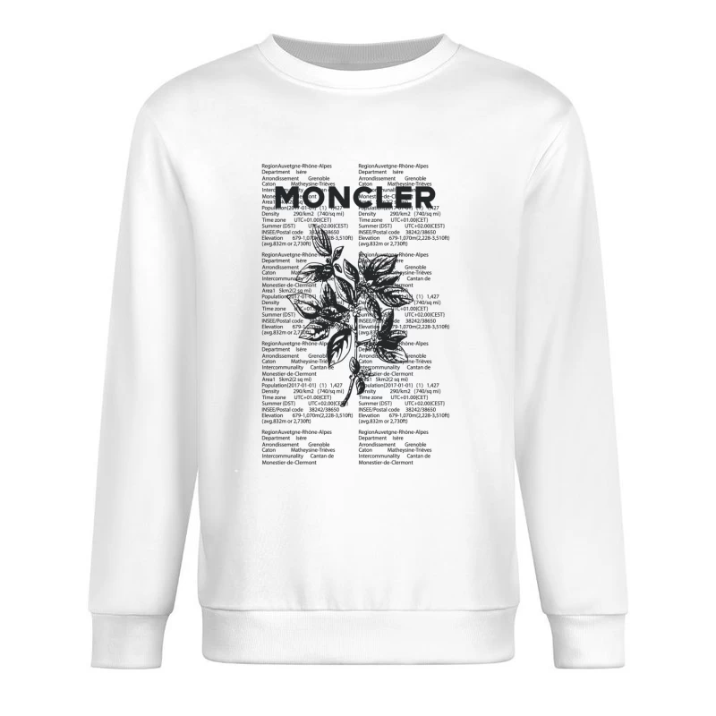 Moncler-Design mit botanischen und textuellen Elementen Herren Pullover Sweatshirt