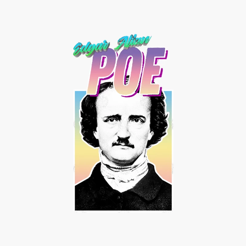 Edgar Allan Poe Graphic Design Hipster Statement Tee Cotton Tote Bag