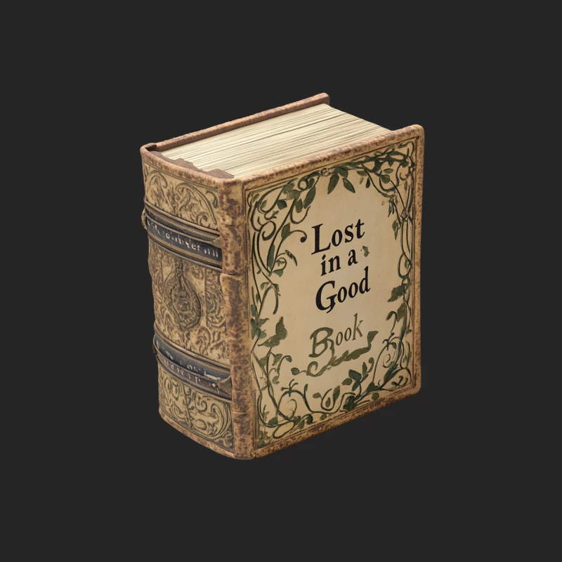 Vintage Ornate Book: "Lost in a Good Book" Female Pullover Sweatshirt