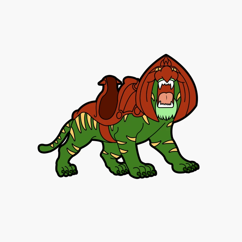 Battle-Ready Armored Fantasy Beast Cat Cotton Tote Bag