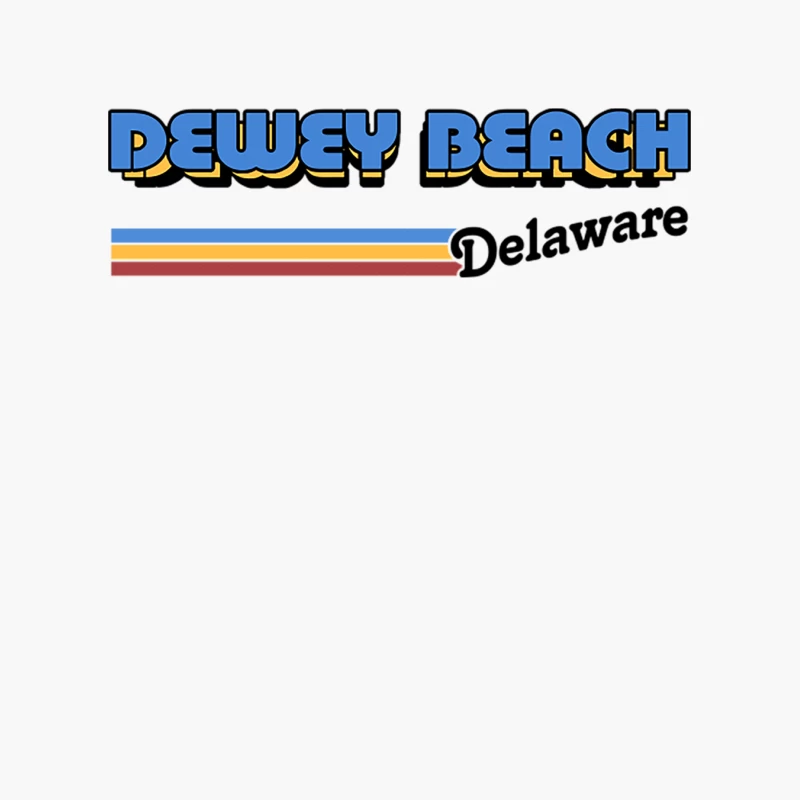 Dewey Beach, Delaware   Retro Styled Design Cotton Tote Bag