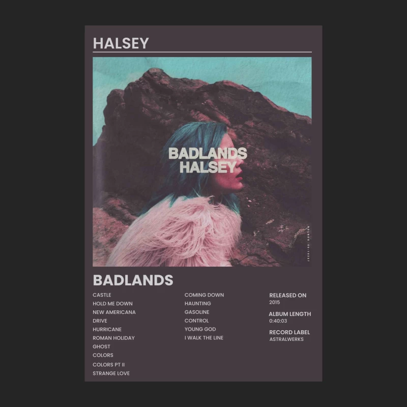 Halsey's Debut Album "Badlands" Cover and Track List Female Pullover Sweatshirt