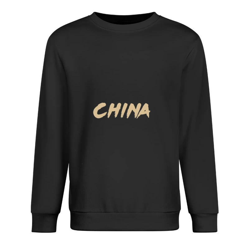 Texte CHINA en Beige Homme Sweat-shirt à enfiler