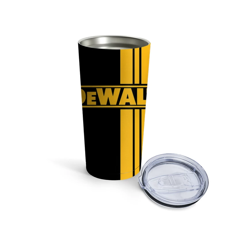 DeWalt Power Tools Brand Logo in Yellow Travel Mug