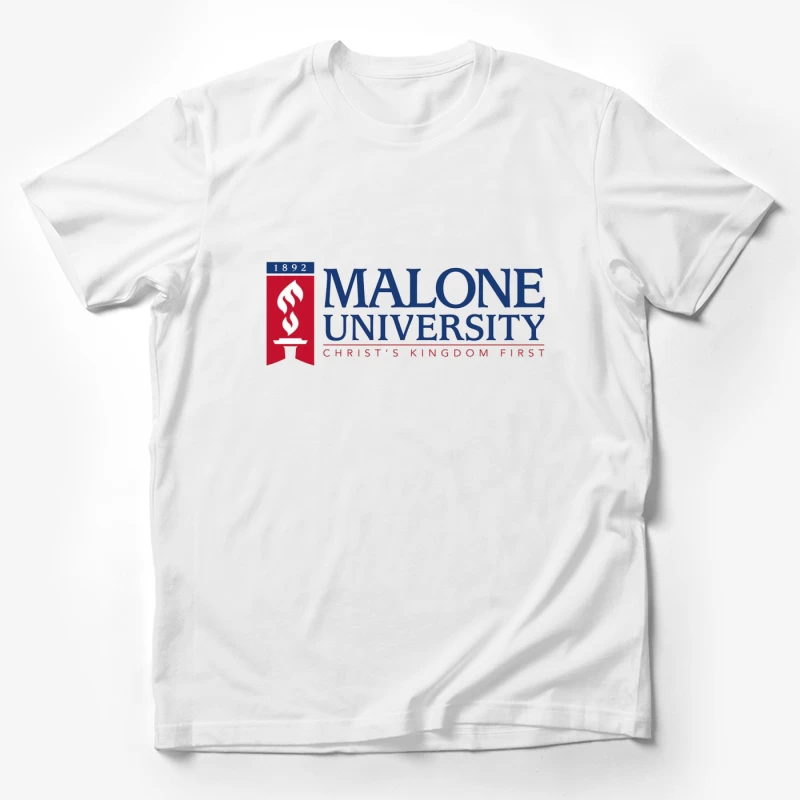 Malone University Official Logo - Christian Higher Education Since 1892 Male T-Shirt