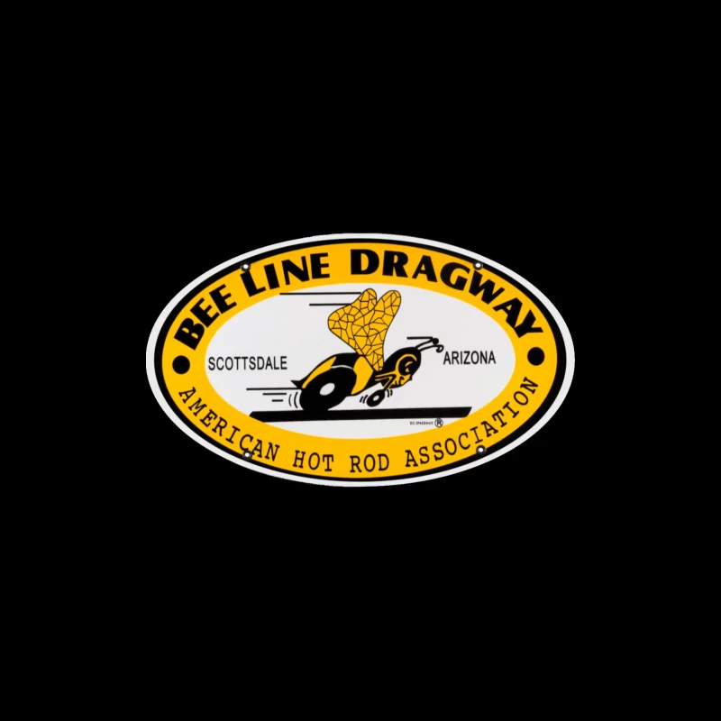 Bee Line Dragway Vintage Throw Pillow
