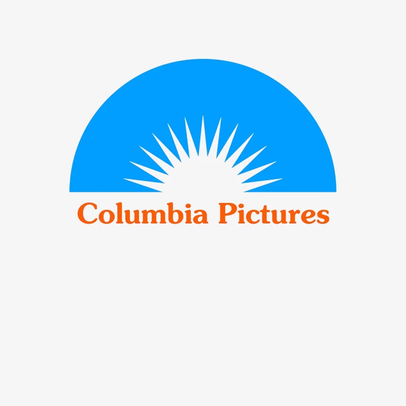 Columbia Pictures Logo: Iconic Sun Design in Blue and Orange Female Pullover Sweatshirt
