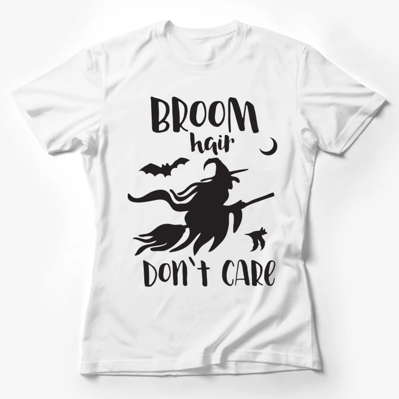 Sorcellerie et style en vol nocturne avec balai Femme T-Shirt