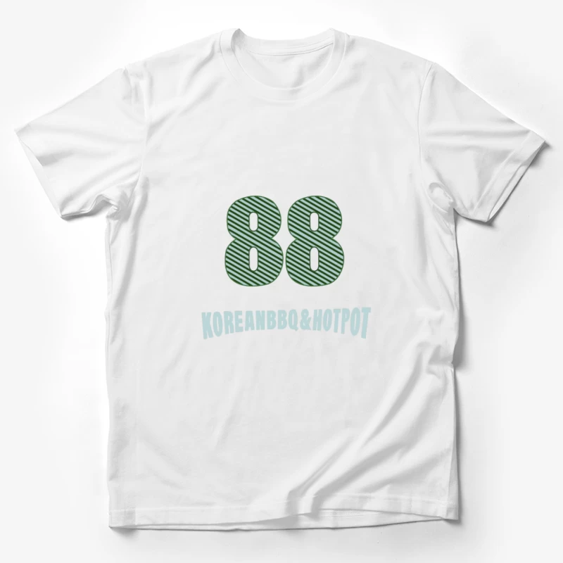 88 Korean BBQ & Hotpot Logo Design Herren T-Shirt