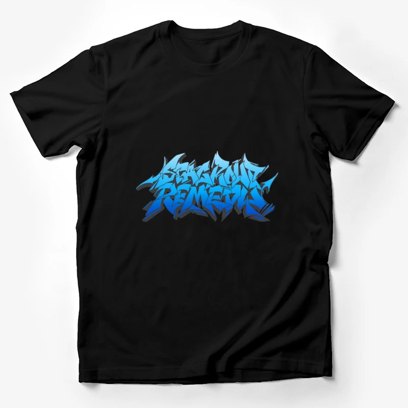 Graffiti-Stil-Design in Blau Herren T-Shirt