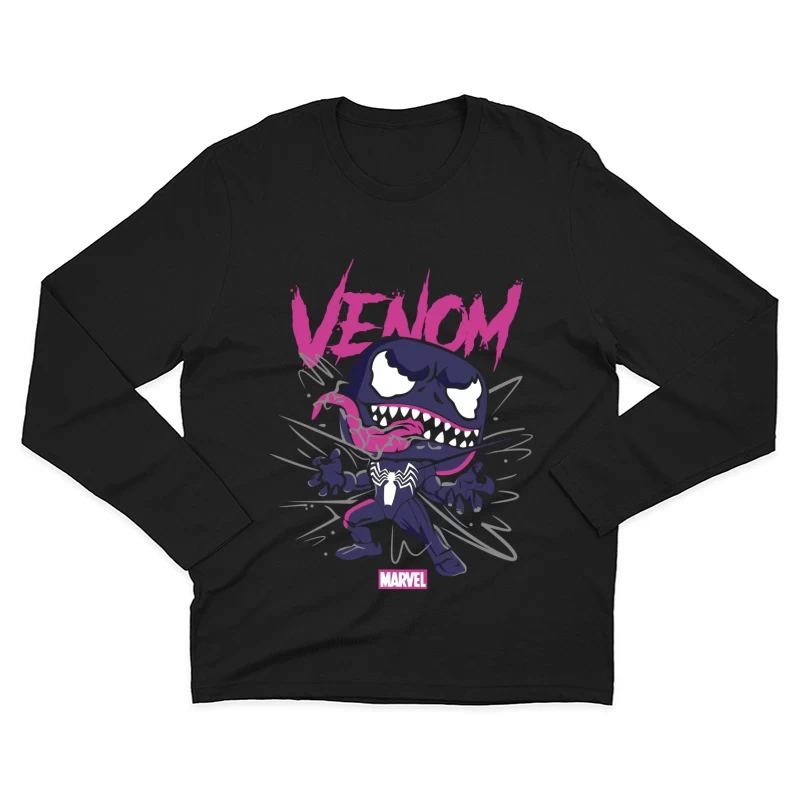 Cartoon Venom Character Illustration Male Long Sleeve T-Shirt