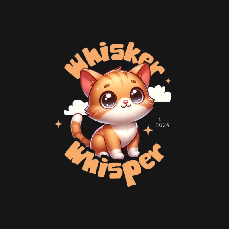 Süßes Katzen-Maskottchen Logo Herren Langarm T-Shirt