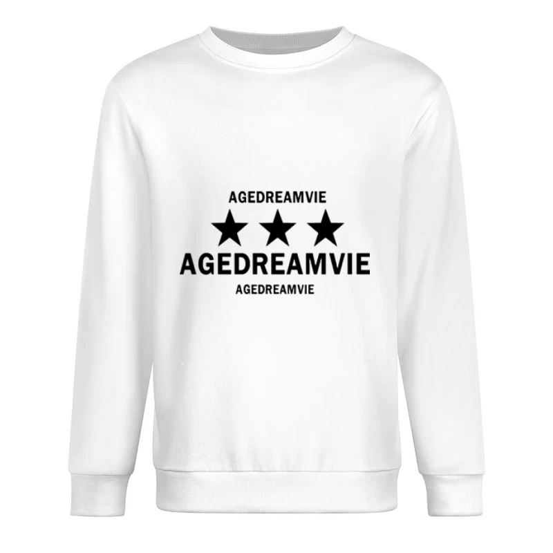 Dreifach-Stern-Design mit Text Herren Pullover Sweatshirt