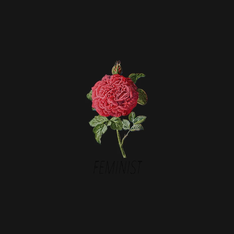 FEMINIST Red Rose Desk Mat