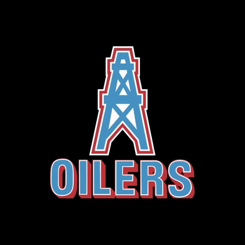 Houston Oilers Vintage NFL Team Logo with Oil Derrick Symbol Pin