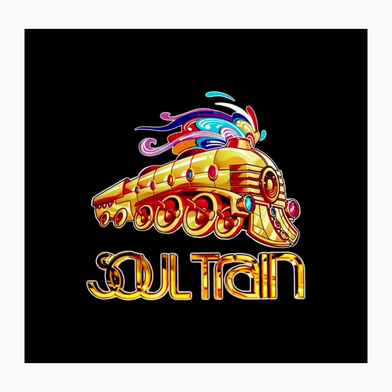 Psychedelic Soul Train Artistic Typography Throw Pillow