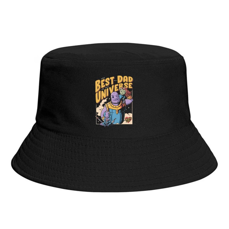 Best Dad in the Universe Comic Art Bucket Hat