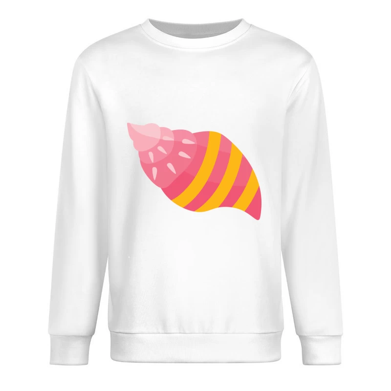 Coquillage tropical rose et jaune Homme Sweat-shirt à enfiler