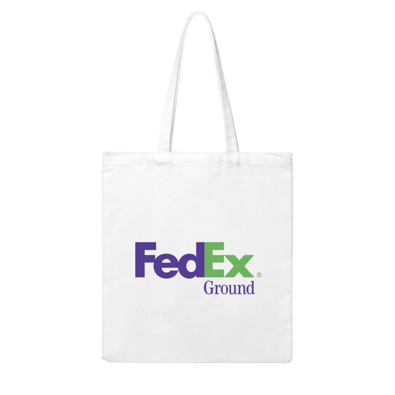 FedEx Ground Corporate Logo - Purple and Green Shipping Company Design Cotton Tote Bag