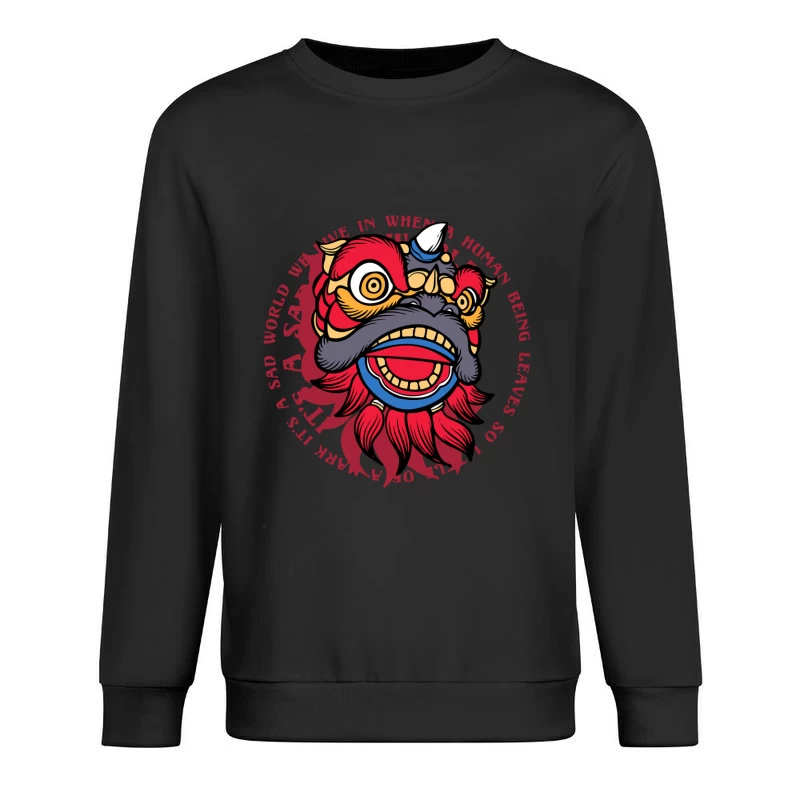Drachenkunst mit traurigem Zitat Herren Pullover Sweatshirt