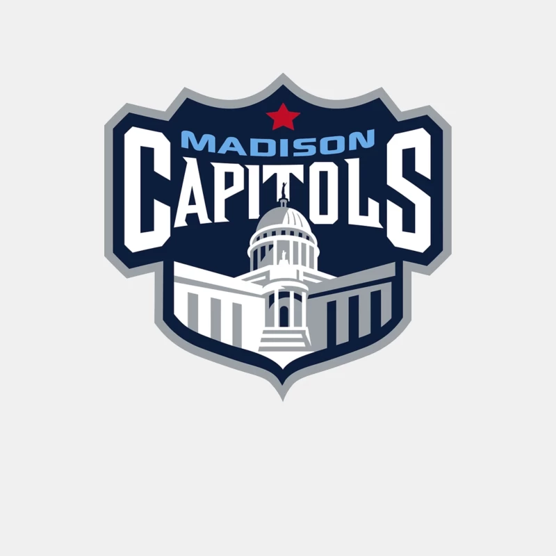 Madison Capitols Hockey Team Logo featuring Wisconsin State Capitol Building Male Tank Top