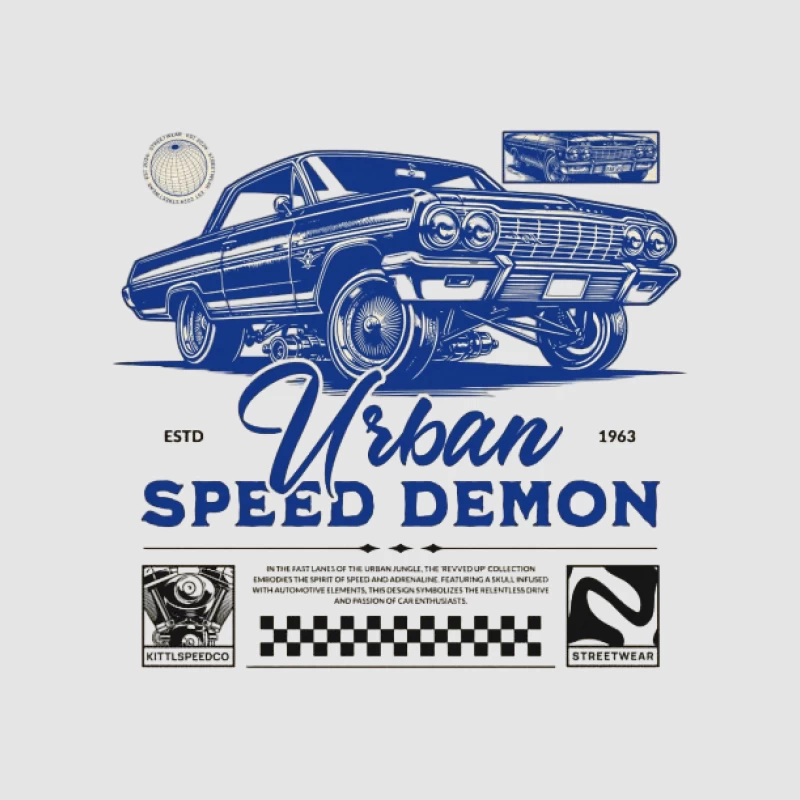 Urbaner Geschwindigkeitsdämon Auto Design Damen Pullover Hoodie