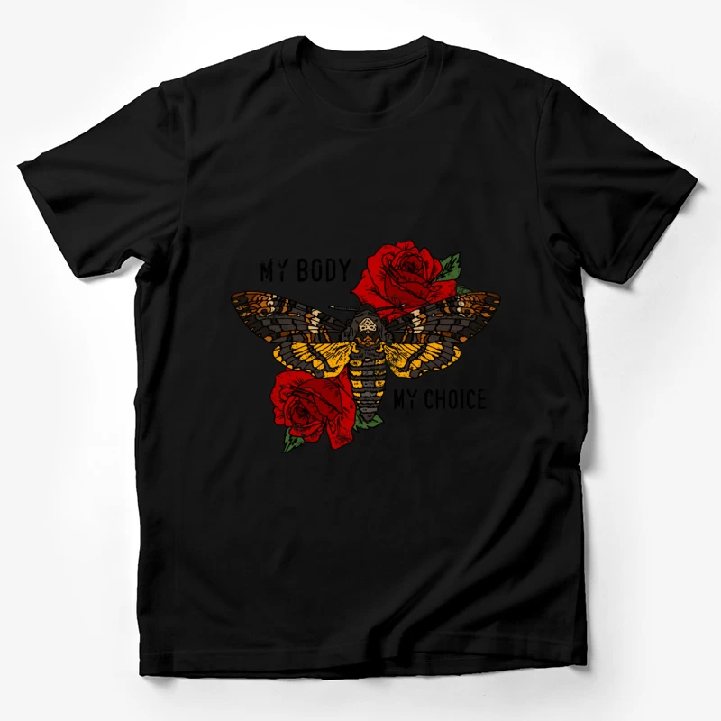 Papillon et roses rouges Homme T-Shirt