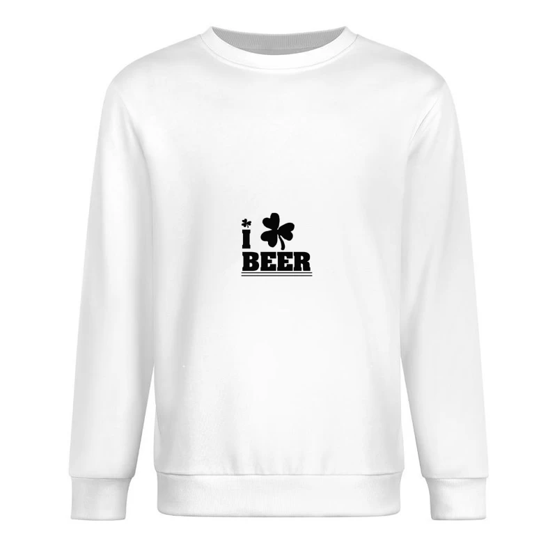 Design de trèfle amoureux de la bière Homme Sweat-shirt à enfiler