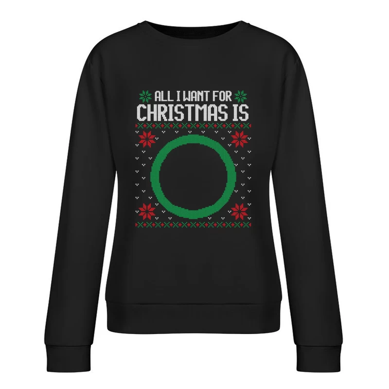 Pull de Noël avec cercle vert Femme Sweat-shirt à enfiler